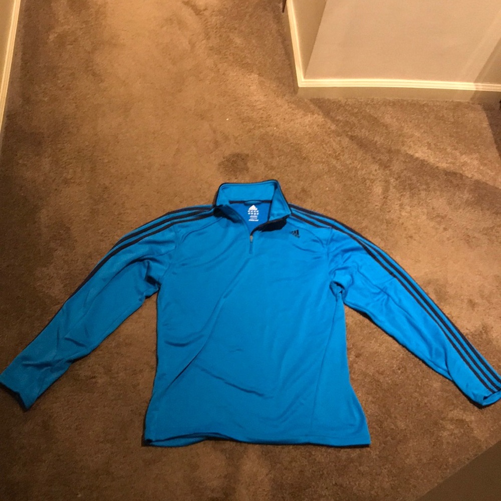Adidas 1/4 Zip (Blue/Black) - Size L